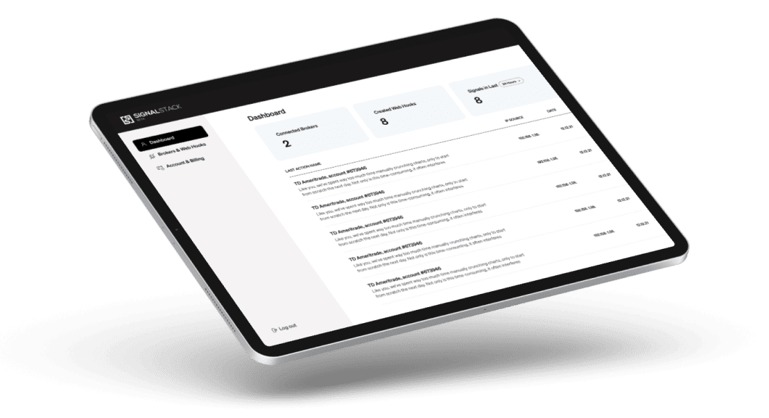 the SignalStack dashboard